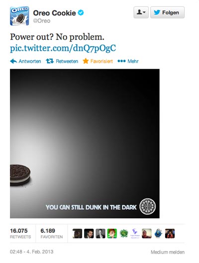 Situations Marketing – Oreo & Super Bowl Blackout